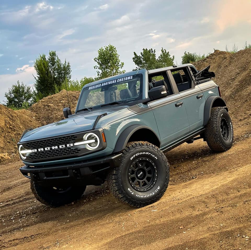 Ford Bronco CACTUS GRAY Bronco Club 2021 Ford Bronco 37’s tires on MaxliderBros 4” lift kit  1