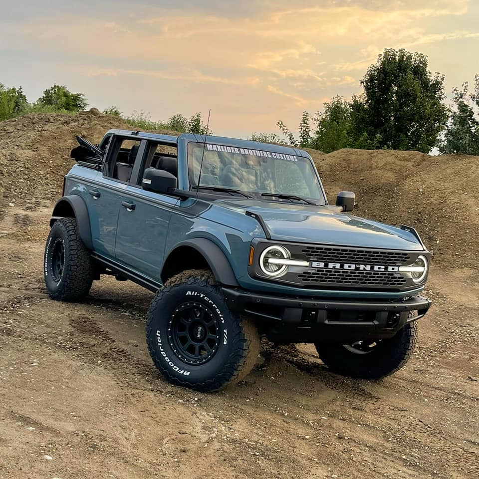 Ford Bronco CACTUS GRAY Bronco Club 2021 Ford Bronco 37’s tires on MaxliderBros 4” lift kit  2