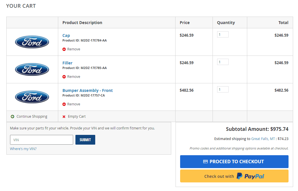 Ford Bronco Mod Bumper Part Numbers & Pricing Capture.PNG