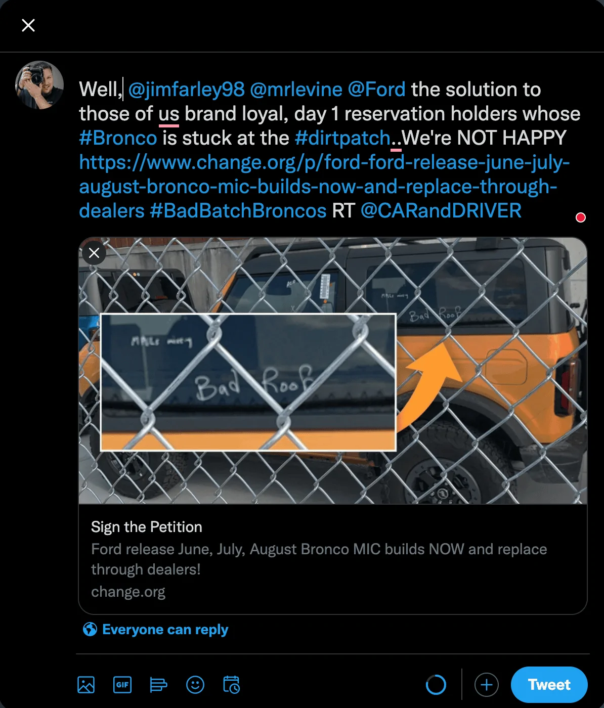 Ford Bronco 7/14 Blend Date Thread Screen Shot 2021-08-12 at 10.25.58 AM