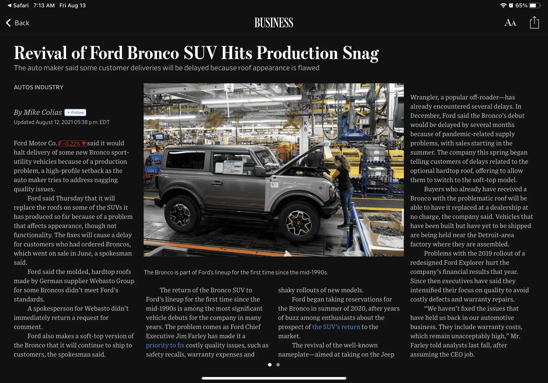 Ford Bronco 📣 Ford announces MIC hardtop solution (program 21B49): unscheduled orders will get MY2022, delivered & built Broncos will have tops replaced 4A7CA433-2674-428A-99A9-2CDD9B0E95AD