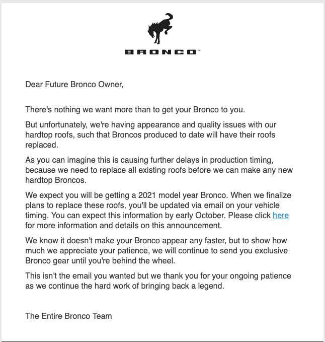 Ford Bronco Delivery delay emails have arrived [8/13] Screen Shot 2021-08-13 at 10.37.41 AM