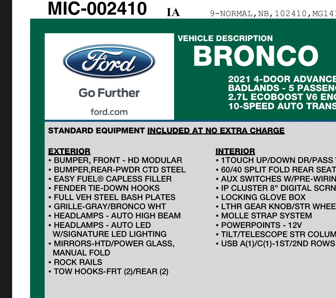 Ford Bronco Who's a 7/19 build? 912662DB-9A49-45D4-83CC-FEE3B580899D