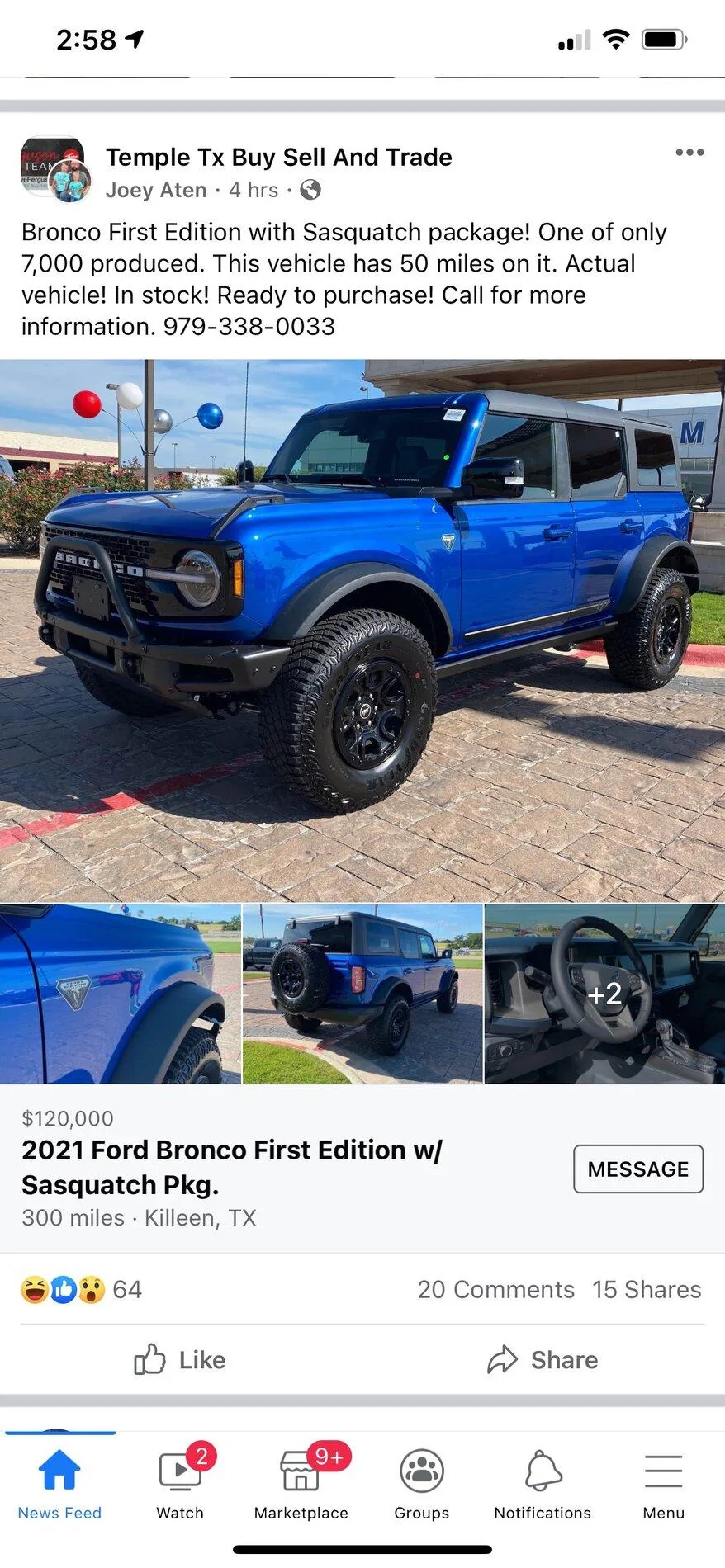 Ford Bronco First Edition for a cool 120k IMG_20210813_164134