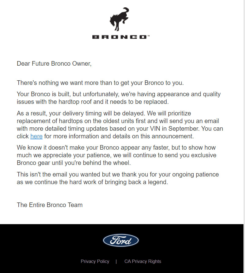 Ford Bronco Assuming not built yet?? 1629045435441