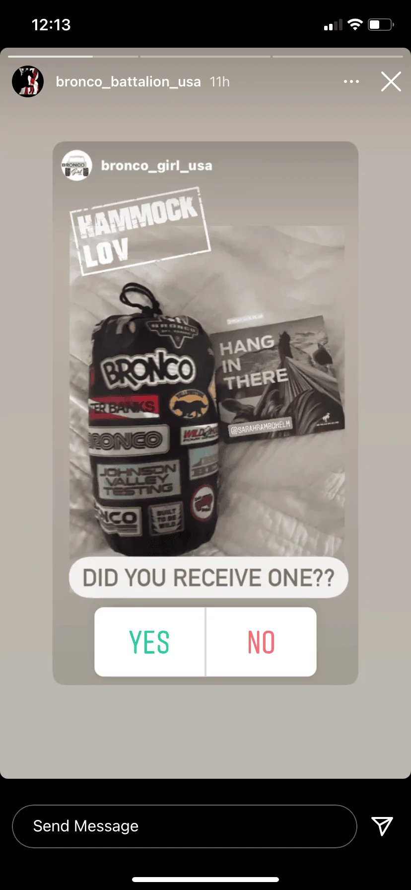 Ford Bronco Hammock swag gift thread 28BA3E69-99DC-4988-8DA9-B165A47AED02
