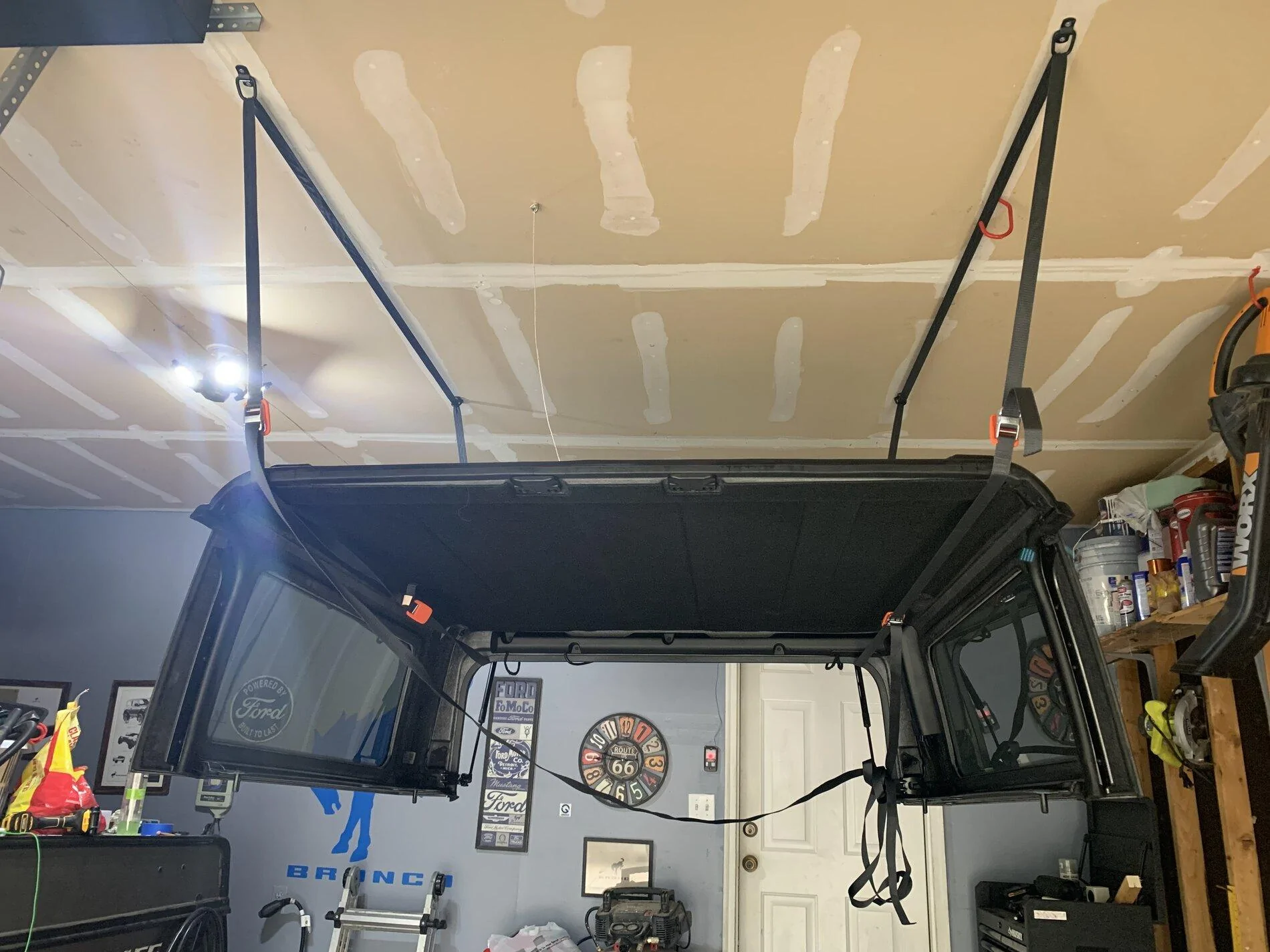 Ford Bronco Rear MIC Top Weight (69.4 lbs) and Home Made Ceiling Hoist 3715DF04-7142-4419-AA5A-0CD2C88AC1E0