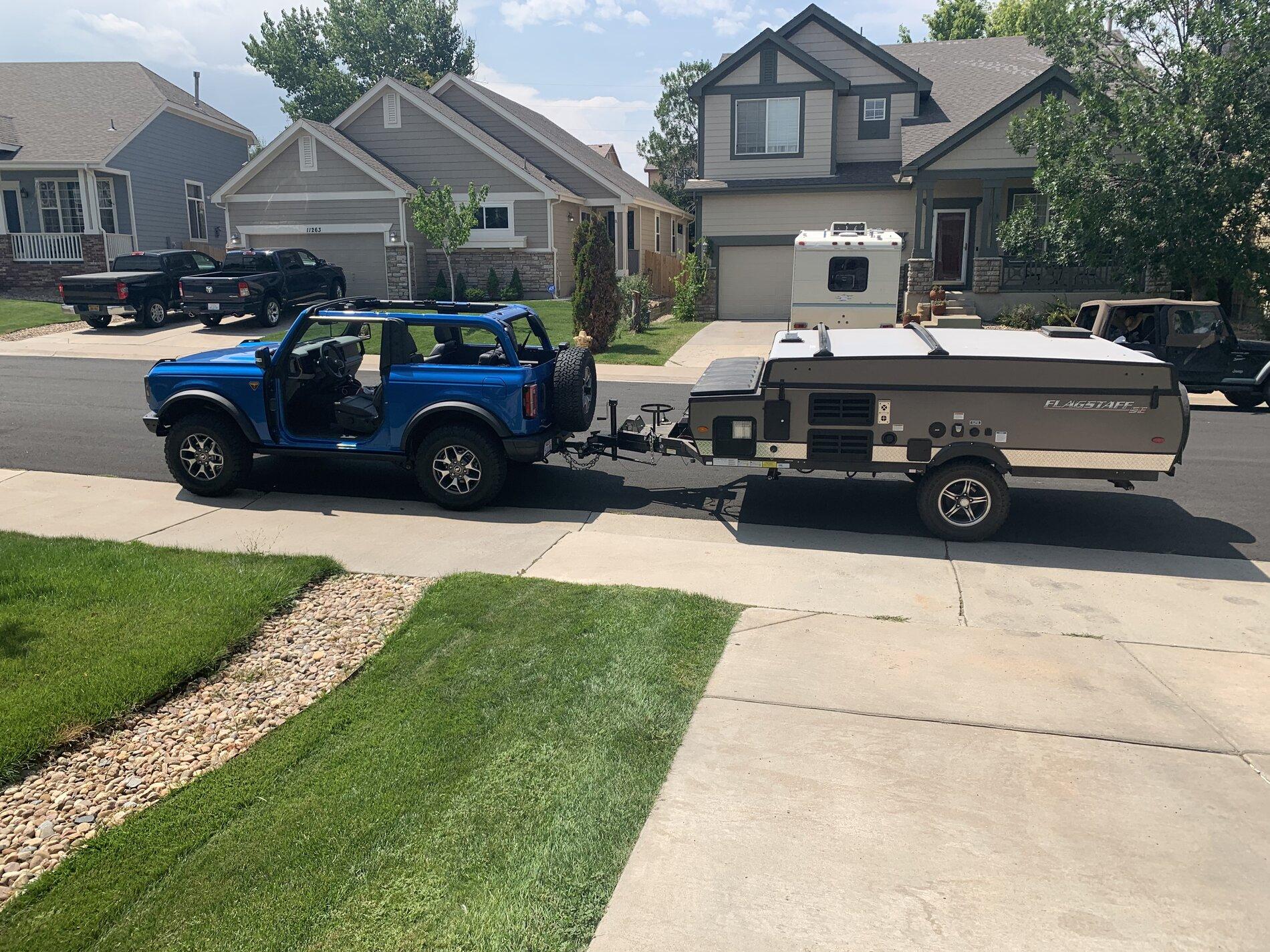 Ford Bronco Tested out towing a 2900 lbs trailer with 2.7 Badlands w/ tow package 0184D920-10E5-4EB7-B189-DE12BF0F22ED