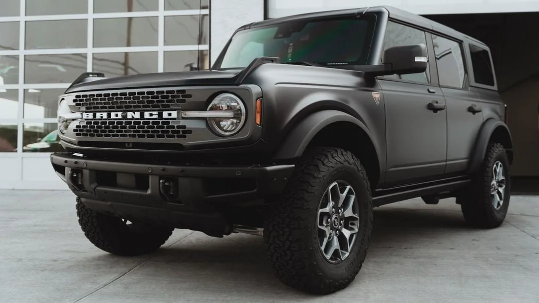 Ford Bronco Xpel Stealth PPF wrapped Antimatter Blue Bronco 2021 Bronco Xpel Stealth Wrap on Antimatter Blue 8