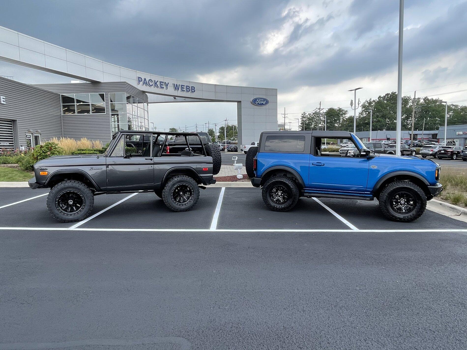 Ford Bronco What’s old is New! My 14 mo body off restoration of 1974 Bronco is complete and poses with 47 yr younger 2021 Wildtrack 4F10E45D-DB8E-4DA2-A607-D5DEAB950426