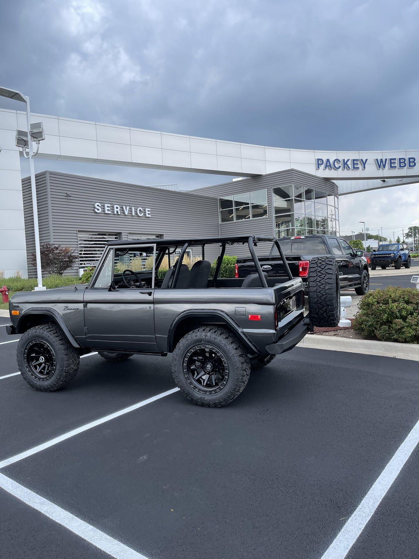 Ford Bronco What’s old is New! My 14 mo body off restoration of 1974 Bronco is complete and poses with 47 yr younger 2021 Wildtrack 7DB9B9BC-946F-42A4-B945-A280B22C3148