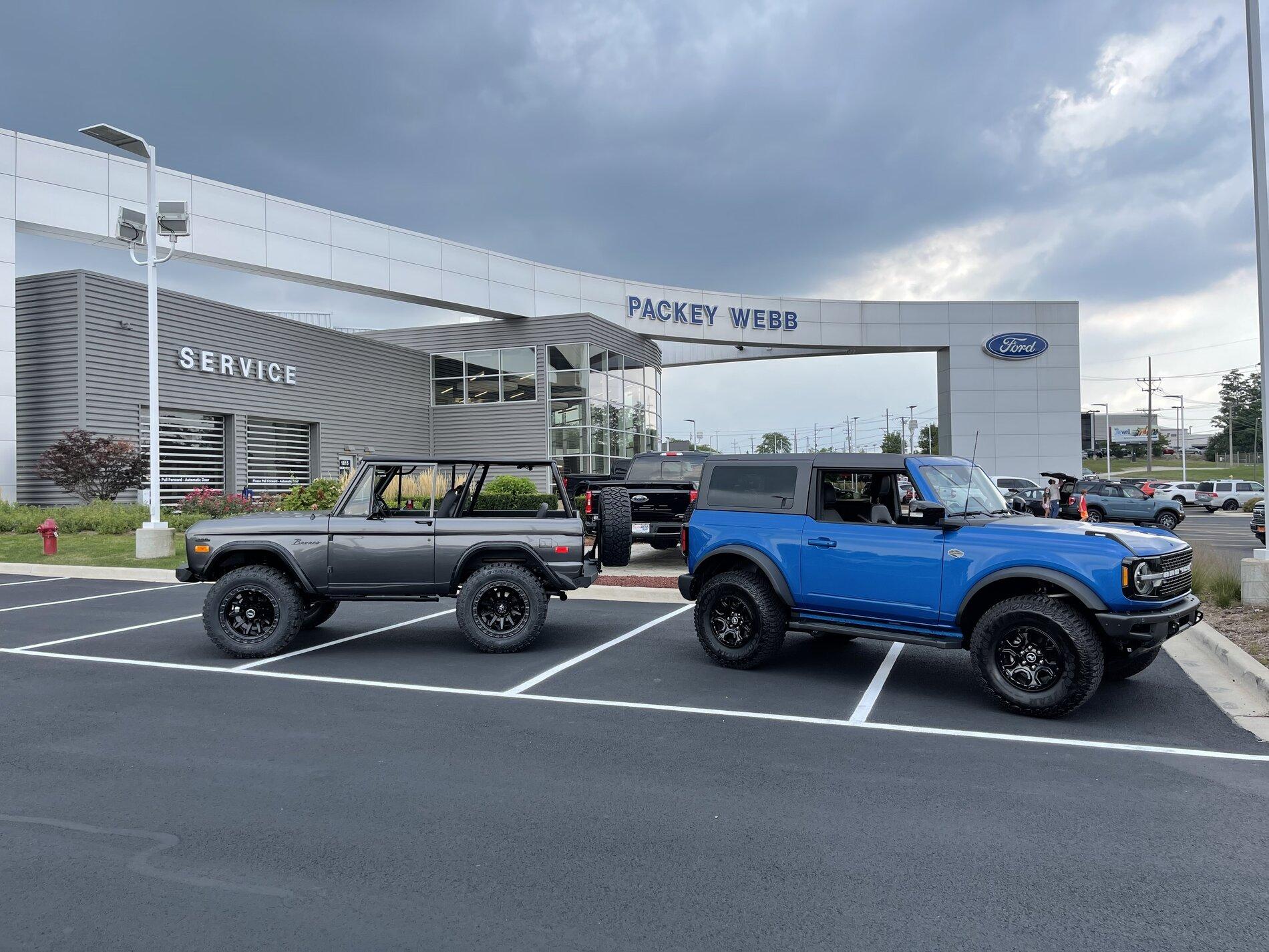 Ford Bronco What’s old is New! My 14 mo body off restoration of 1974 Bronco is complete and poses with 47 yr younger 2021 Wildtrack C0FE7F97-80B7-400E-9A47-3A0B45E52034