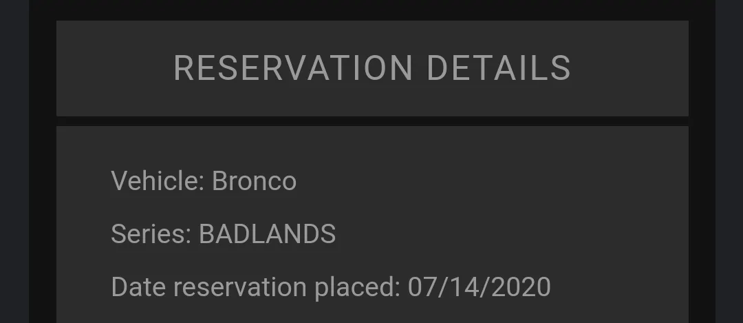 Ford Bronco Where are you in the reservation line? Screenshot_20200724-194346__01