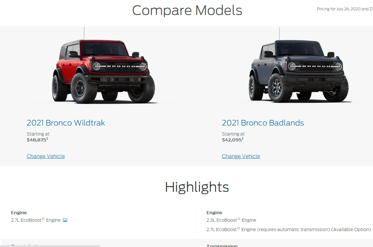 Ford Bronco Compare Models Link 1595786112943