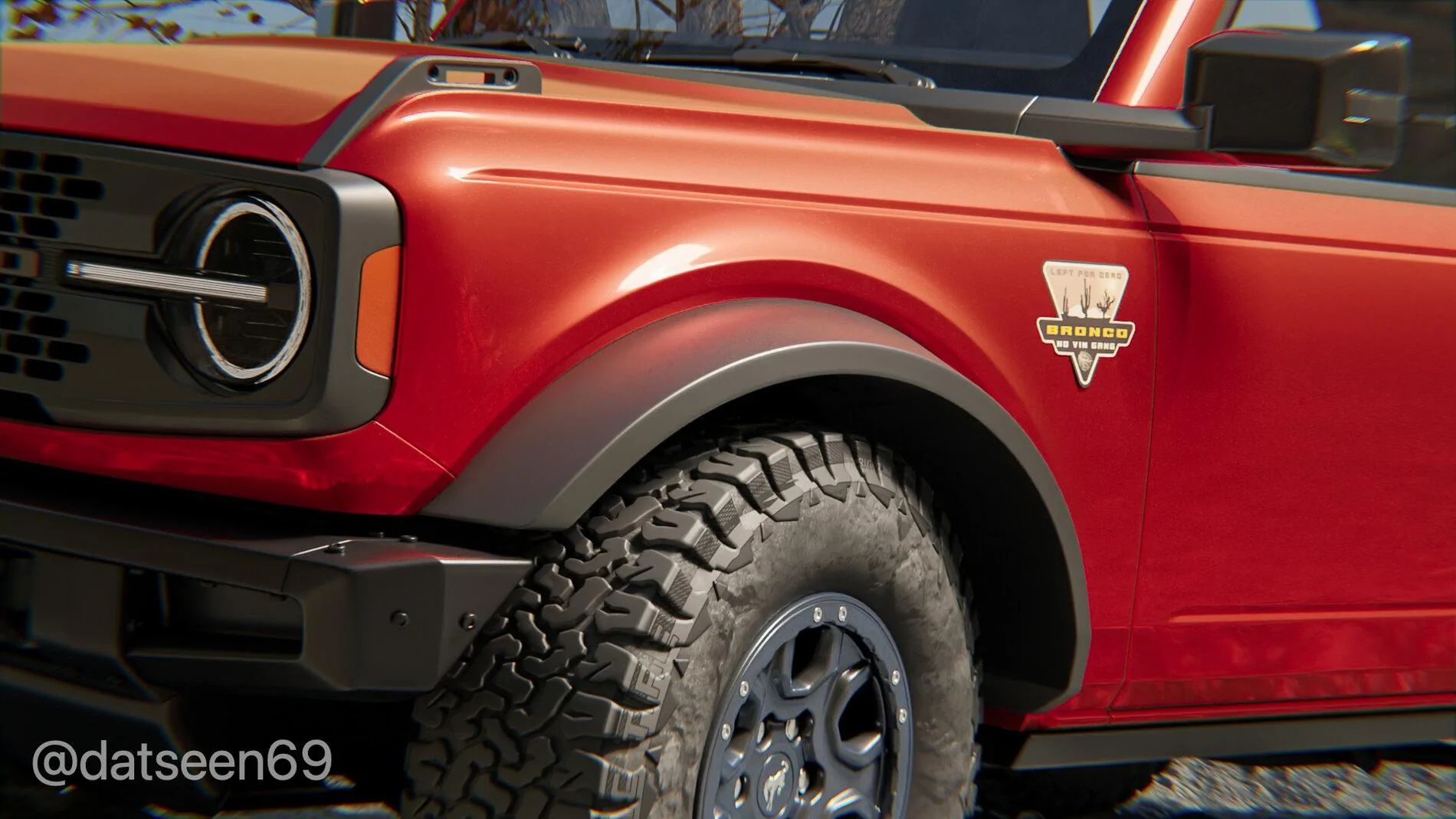 Ford Bronco [RENDER] Hot Pepper Red Bronco with MIC top and white top untitle1d