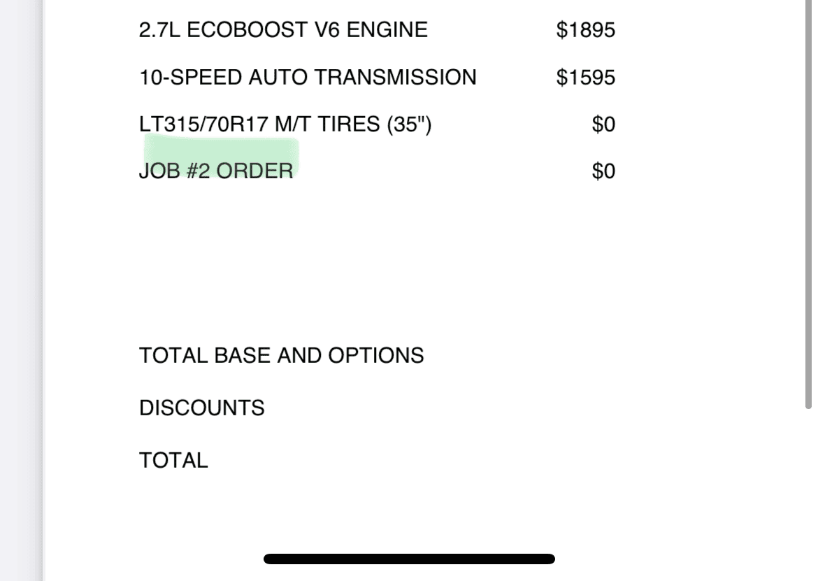 Ford Bronco JOB #2 ORDER  $0 FF9E08DD-7BDA-4818-9864-9FCBFA9B274E