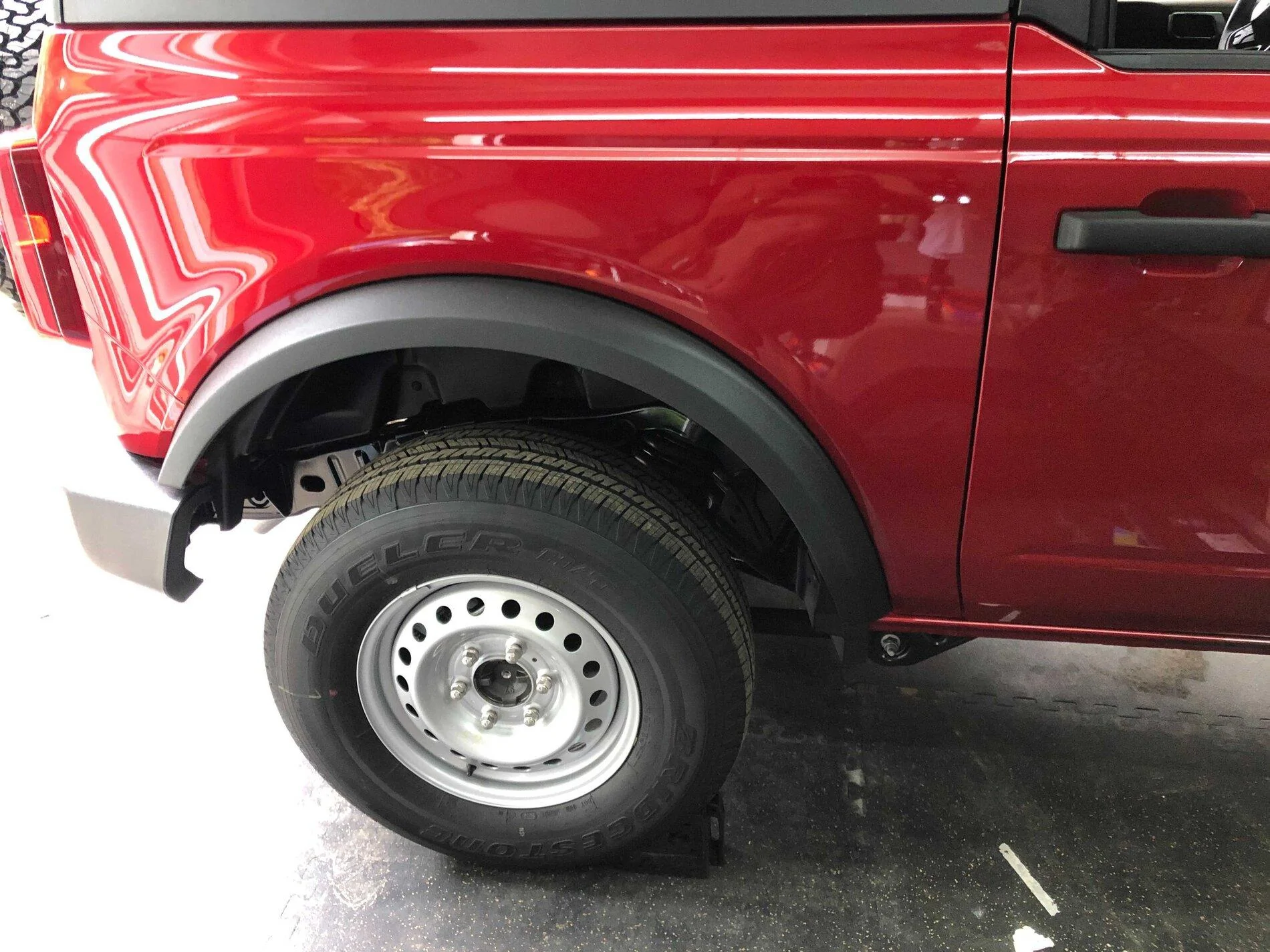 Ford Bronco 🦄 Modified my unicorn Base Bronco 2-Door: BFG A/T KO2, Upgraded Speakers, Rear Seat Delete, Sasquatch Flares, Stripes & CB Radio Image from iOS (4)