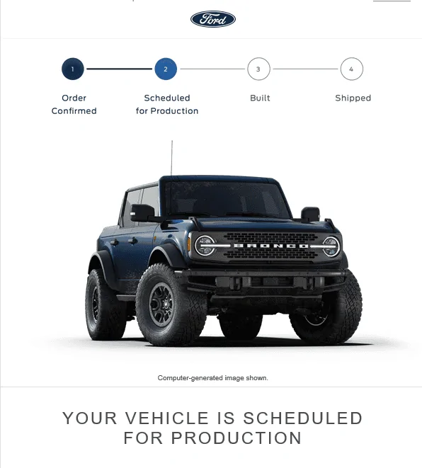 Ford Bronco 📬 8/26 Scheduling Email Received Group! 1629987147912