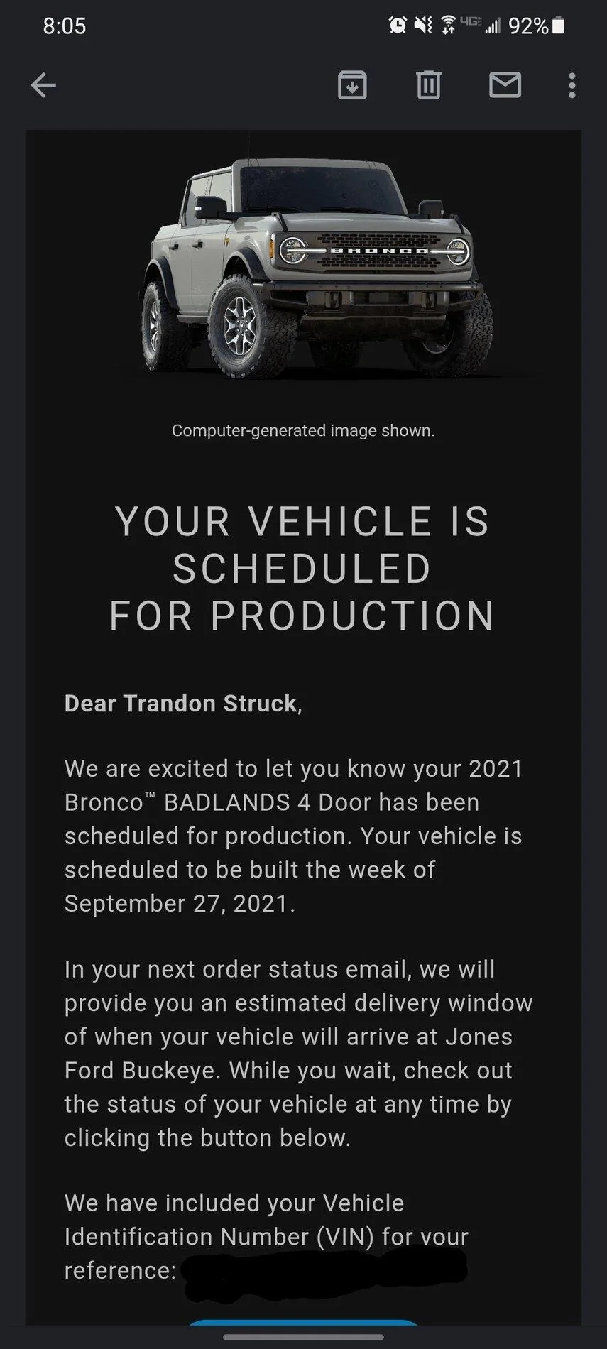 Ford Bronco 📬 8/26 Scheduling Email Received Group! Screenshot_20210826-080544_Gmail~2