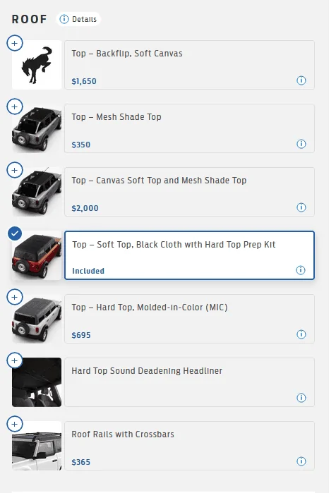 Ford Bronco New Soft Top Option For Bronco 2-Door Showing in B&P? 1630083548387