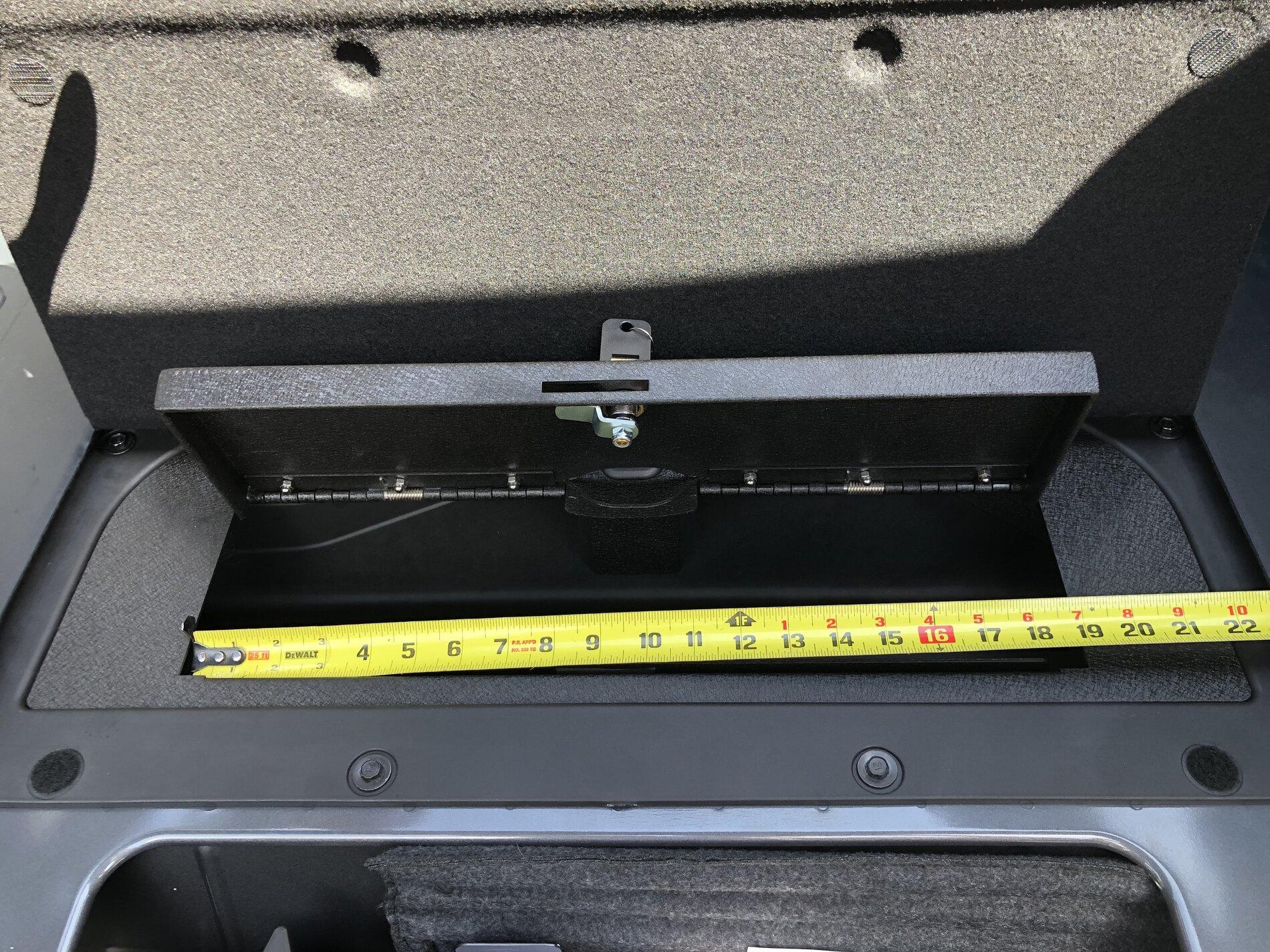 Ford Bronco Cargo Safe (Locking Storage) by Console Vault - installation and review on 2021 Bronco IMG_7908
