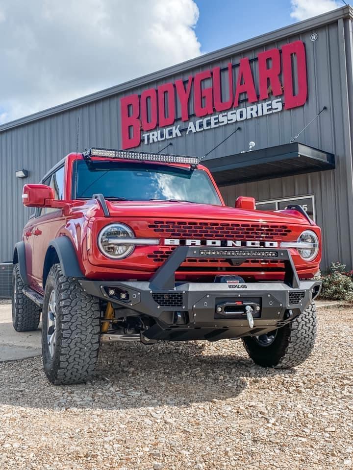 Ford Bronco Bodyguard Bumper for 2021 Bronco - front bumper with camera relocation and winch 6ACE485F-16D2-4602-B0BA-E08D23F18DC0