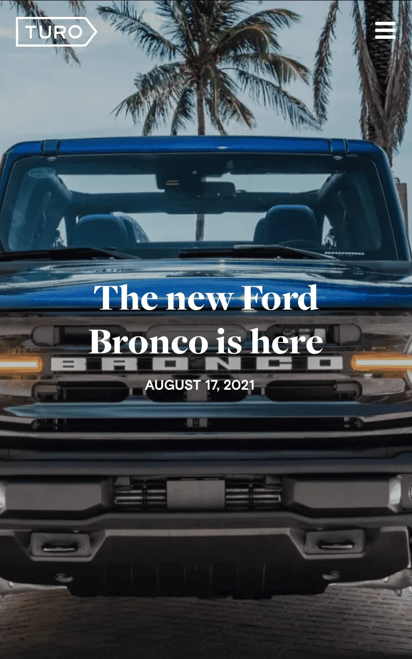 Ford Bronco First Bronco on Turo 1630278679513