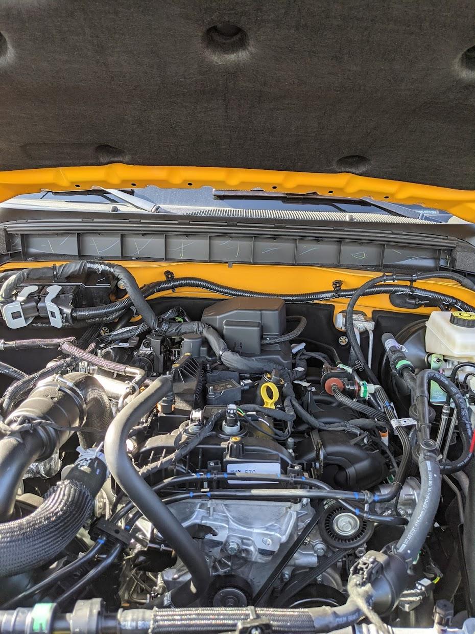 Ford Bronco Test Drove a Bronco Badlands & Wrangler 4xe Rubicon Bronco 2.3L Engine Bay