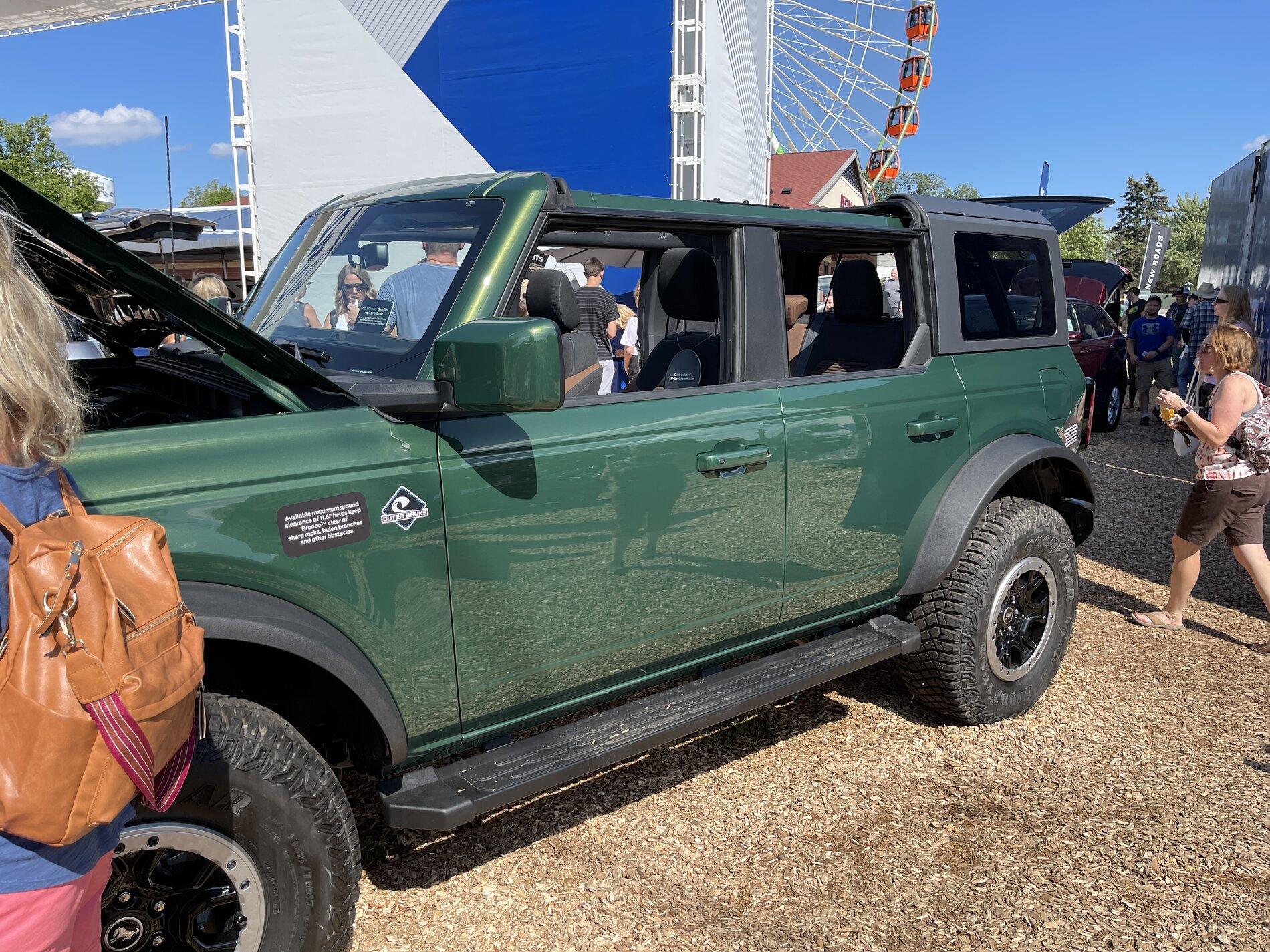 Ford Bronco Eruption Green Bronco Outer Banks spotted at MN State fair 8117206c-9e77-448f-8fb7-a13c5572cc8c-jpe