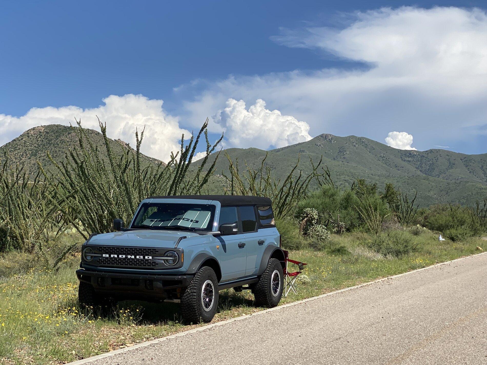 Ford Bronco Bay Area to Tucson road trip report in a Badlands Sasquatch 2.7L EF71318A-BBE1-461D-BC7C-F04F29470B53