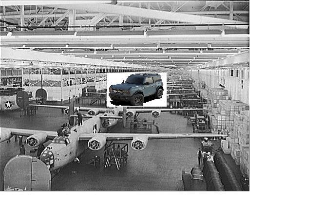 Ford Bronco How many MIC builds are at dirt mountain? B-24_bomber_at_Willow_Run