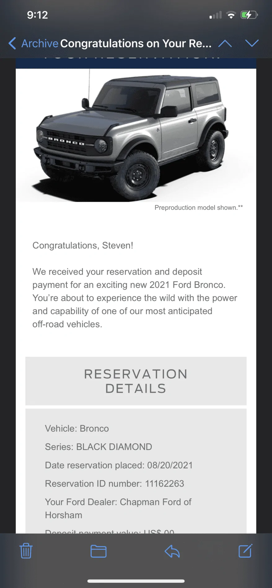 Ford Bronco ⛔️ [Update: Scheduling Cancelled For 10/18 Build Week]: Bronco scheduling this upcoming week (of 8/30) for production build weeks 10/4, 10/11, 10/18 F1471138-63A8-45AB-8100-F7AD5EFD8987