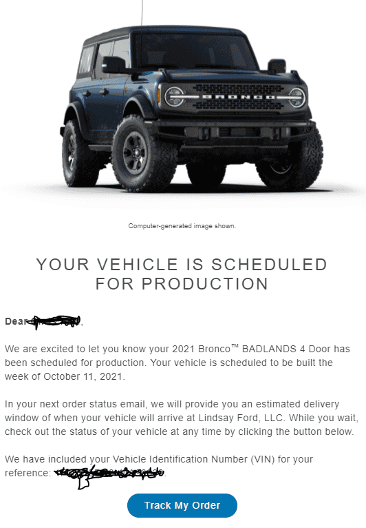 Ford Bronco 📬 9/2 Scheduling Email Received Group! 1630591159113