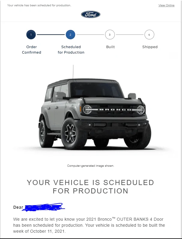 Ford Bronco 📬 9/2 Scheduling Email Received Group! 1630593974338