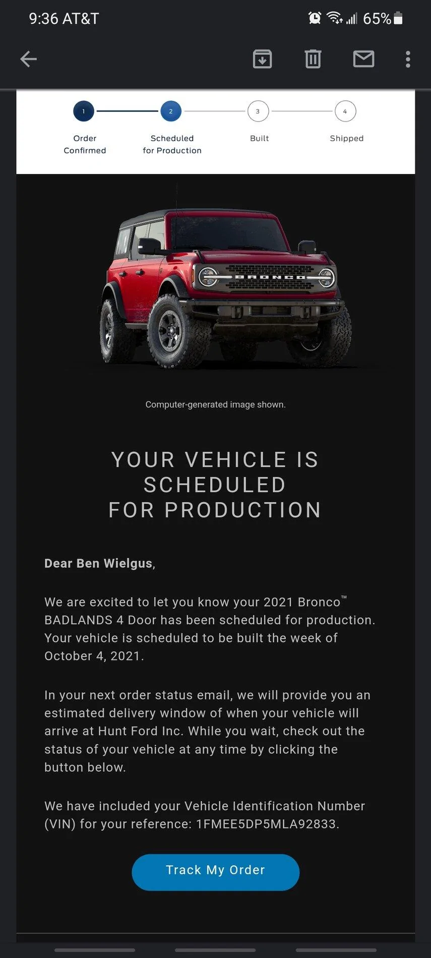 Ford Bronco 📬 9/2 Scheduling Email Received Group! Screenshot_20210902-093624_Gmail