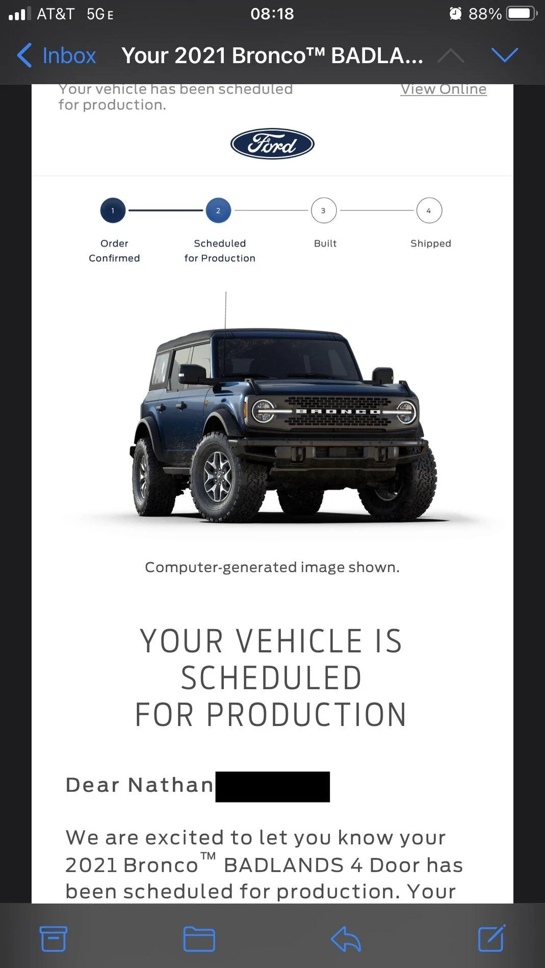Ford Bronco 📬 9/2 Scheduling Email Received Group! D39C51C3-19B0-40D0-A20F-A8B7C8DEB332