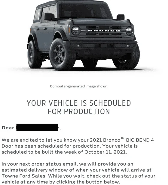 Ford Bronco 📬 9/2 Scheduling Email Received Group! 1630598005394