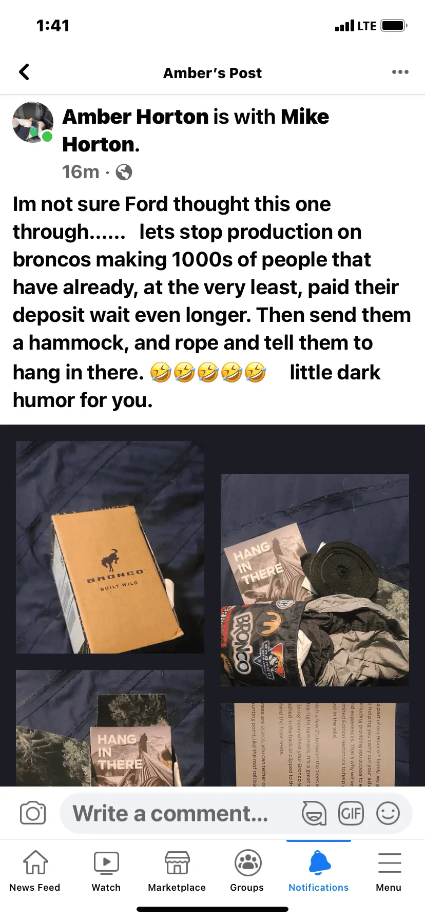 Ford Bronco Hammock swag gift thread F3B69EFA-CF4F-4C32-A4D2-846B22BB72E7