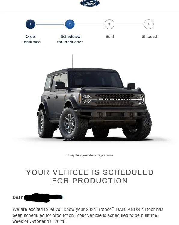 Ford Bronco 📬 9/2 Scheduling Email Received Group! 1630608029903
