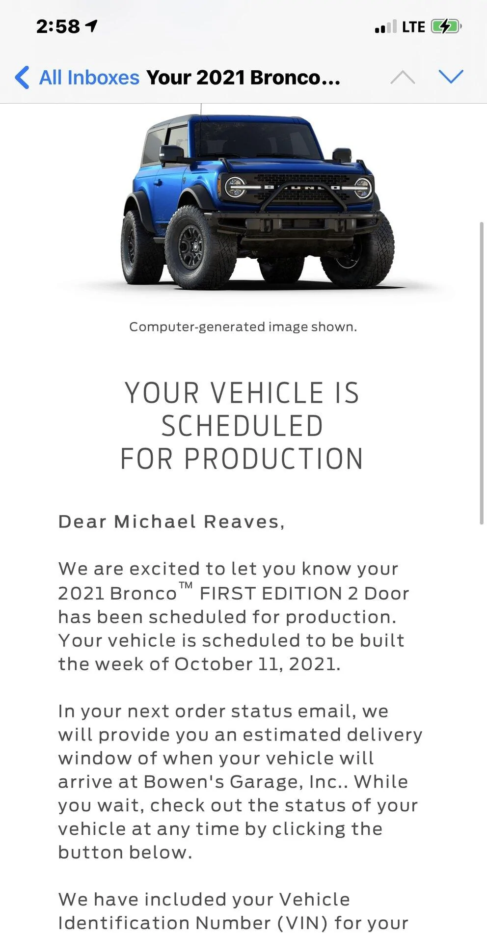 Ford Bronco 📬 9/2 Scheduling Email Received Group! 8C09D29E-3B1F-4CD3-9ACF-429803FE17F3