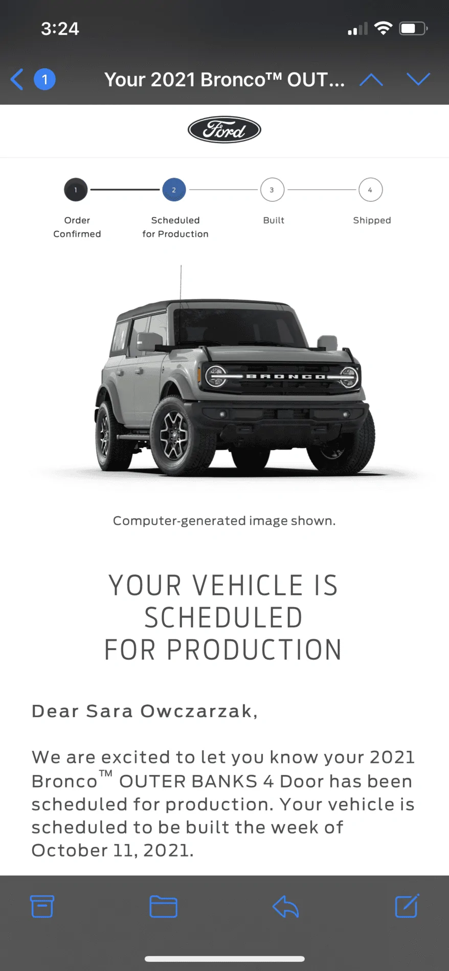 Ford Bronco 📬 9/2 Scheduling Email Received Group! 2CE48130-4E02-4A64-B011-3AEC32C74D7A