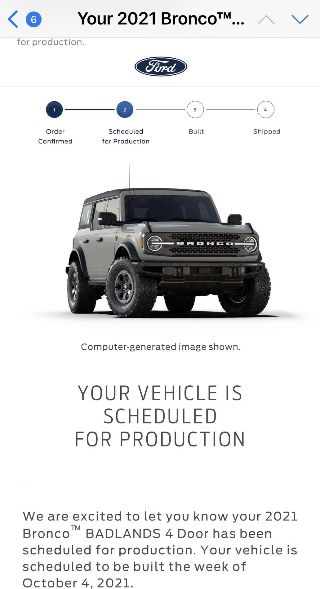 Ford Bronco 📬 9/2 Scheduling Email Received Group! 004EA396-00E5-4CC2-AC21-3FA684ED9E65