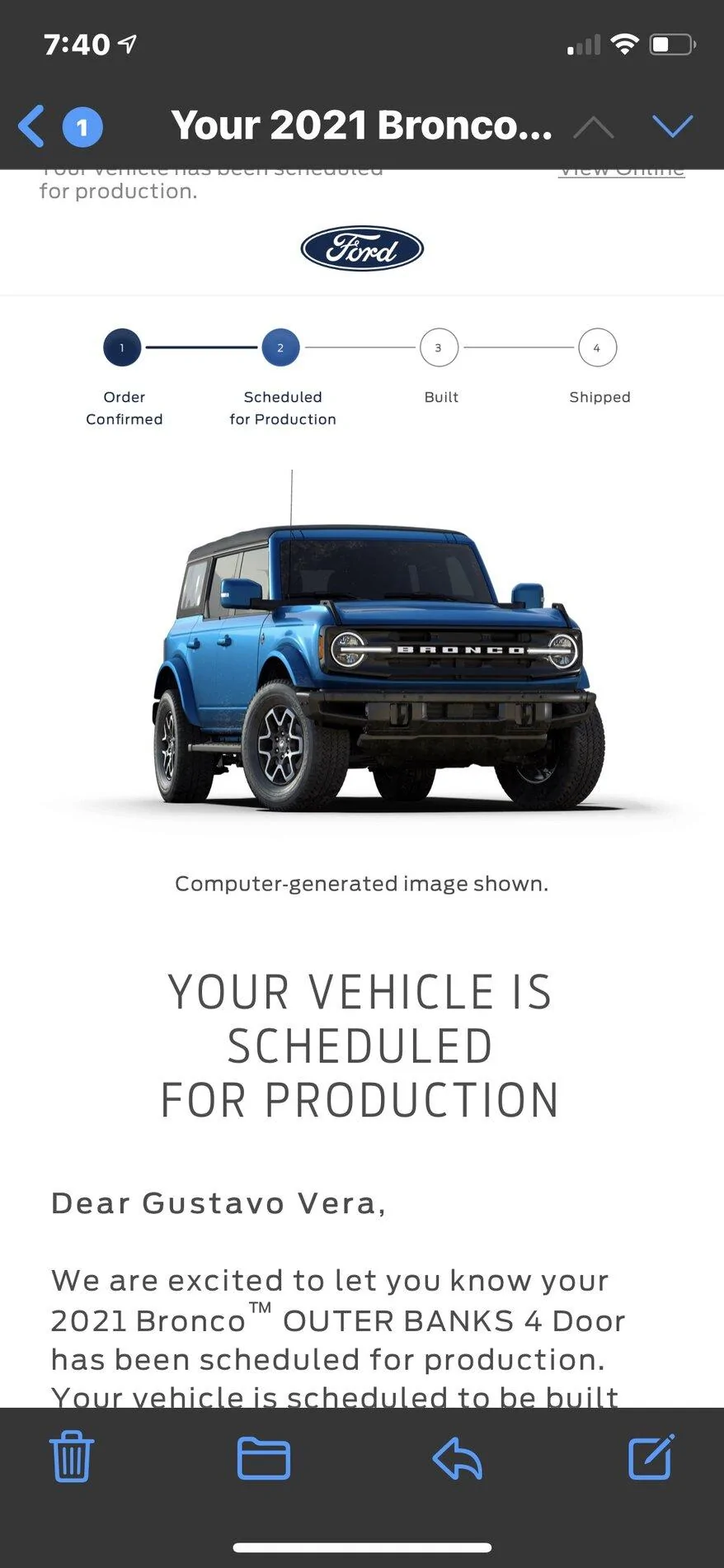Ford Bronco 📬 9/2 Scheduling Email Received Group! 56AD3216-FDCF-4E43-B7F5-30FD24113855