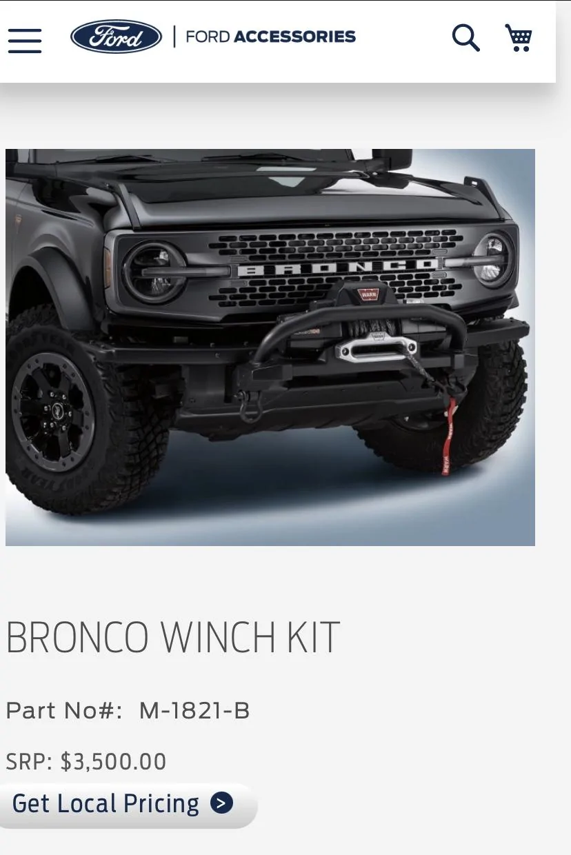 Ford Bronco Ford Accessory Winch Kit now available for 2021 Bronco 80837F7F-7081-4136-B892-68B4CD5DF3BA