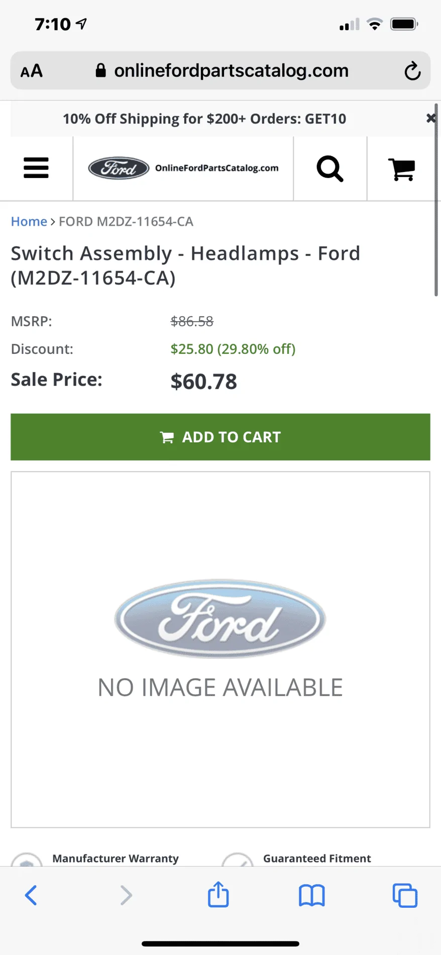 Ford Bronco Factory Fog Light Switch 5C18DC5F-58E5-4191-96E7-CD7A7ECF0CE6