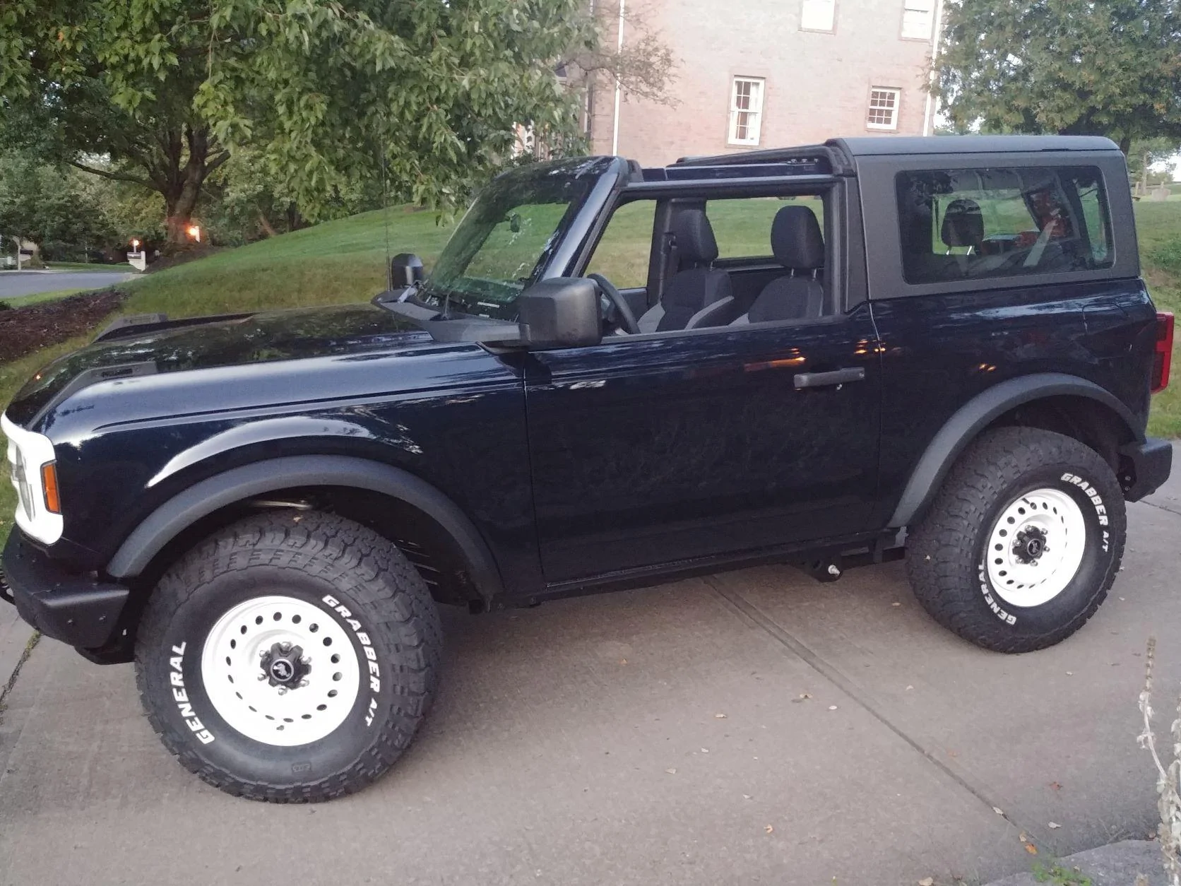Ford Bronco DIY white steel wheels installed on my Base retro build Thumbnail2