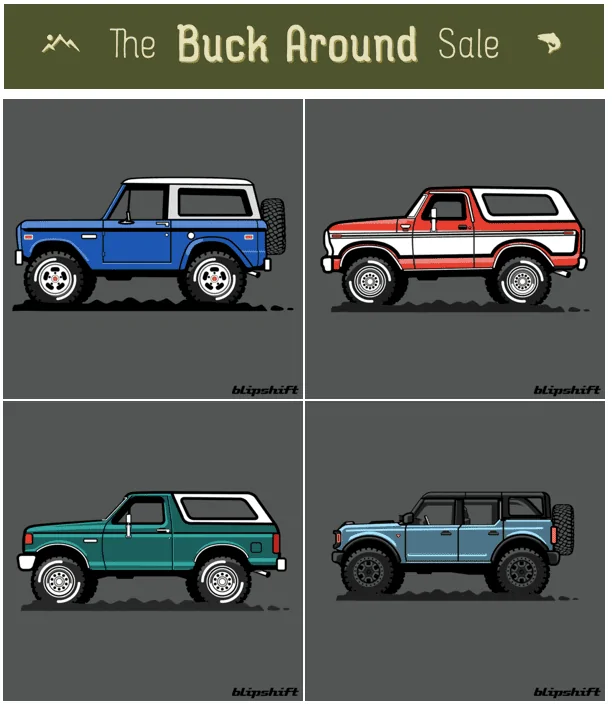 Ford Bronco New shirts (Bronco!) from Blipshift Screen Shot 2021-09-10 at 9.32.19 AM