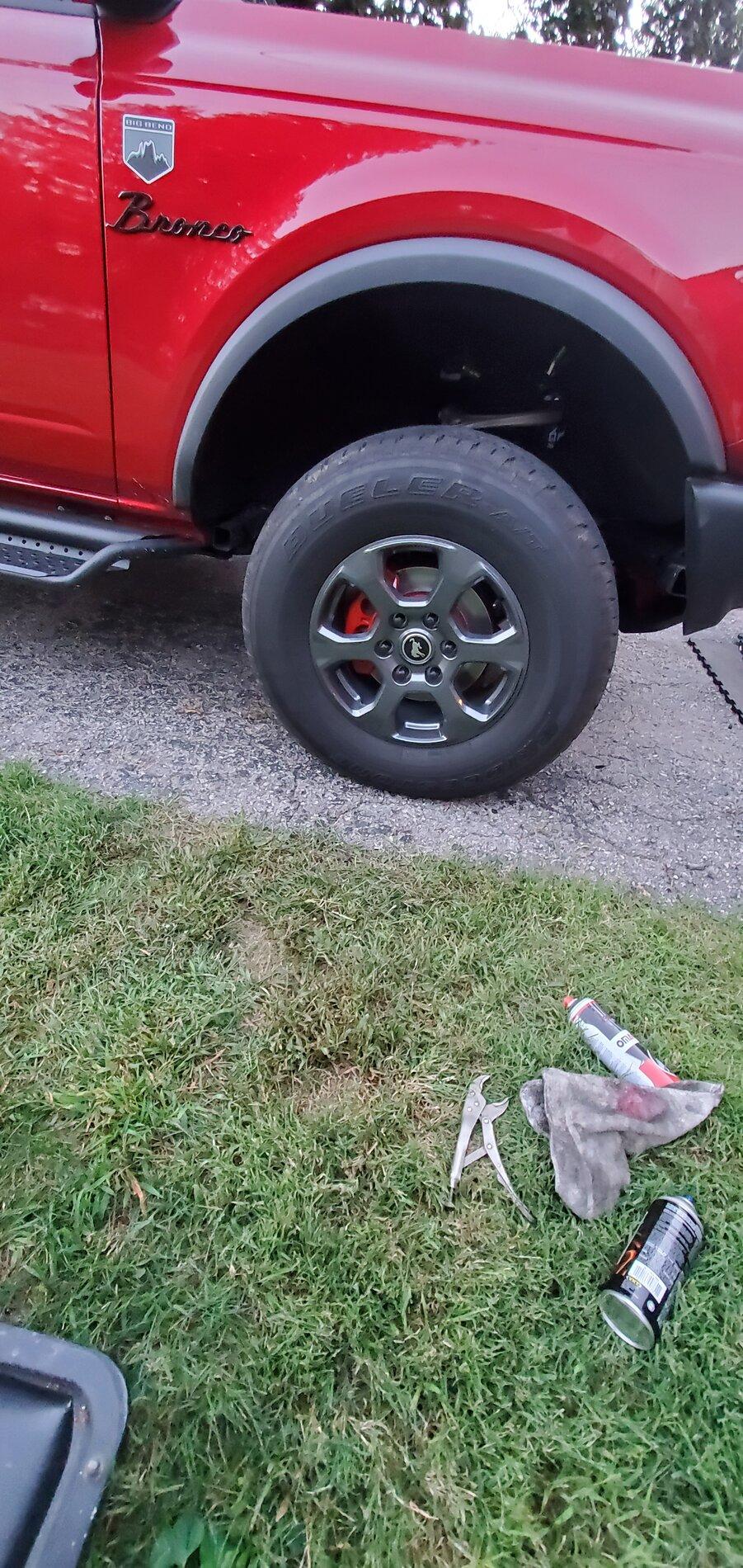 Ford Bronco Brake paint job 20210910_194625