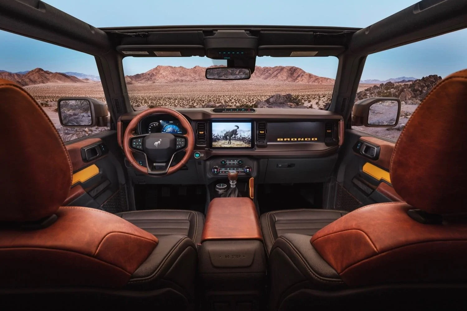 Ford Bronco First Edition Bronco Will Have Navy Pier Interior Option Only 2021-ford-bronco-two-door-interior-1500x1000
