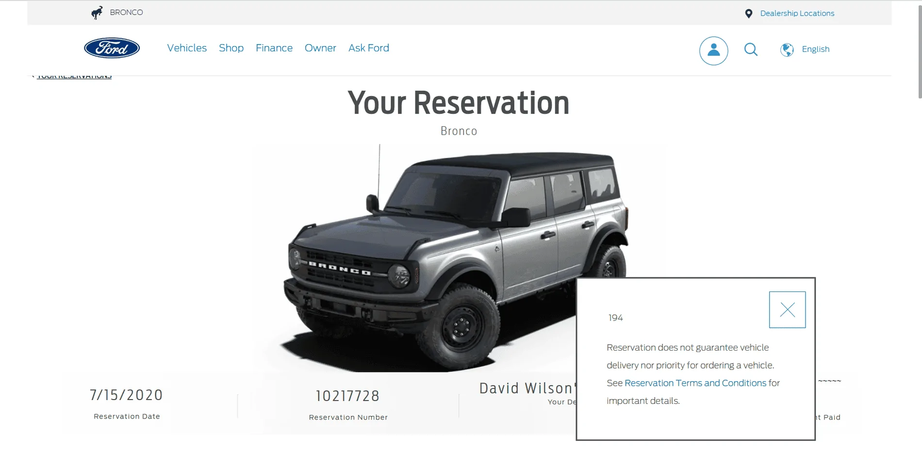 Ford Bronco Bronco Reservations Tracking List & Stats [Enter Yours!] bronco res 2